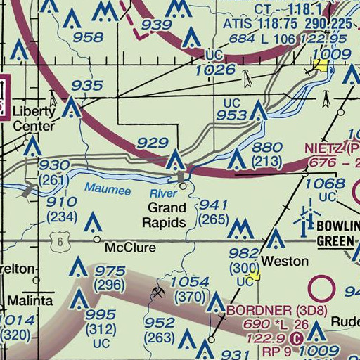 FAA VFR chart of Lock Number 44, OH