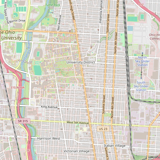 OpenStreetMap map of Drinko Hall, OH