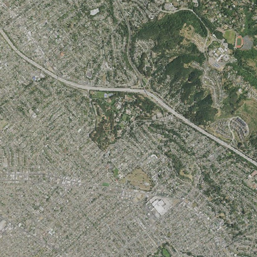Aerial imagery of F W Olin Library, CA