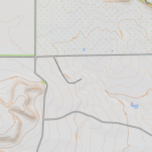 OpenTopoMap map of Fallas Spring, CO