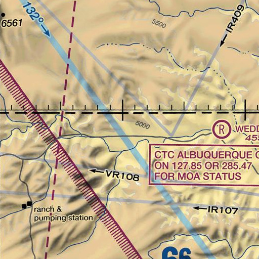 FAA VFR chart of Flathead Canyon, NM
