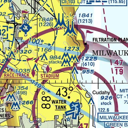 FAA VFR chart of Johnston Hall, WI