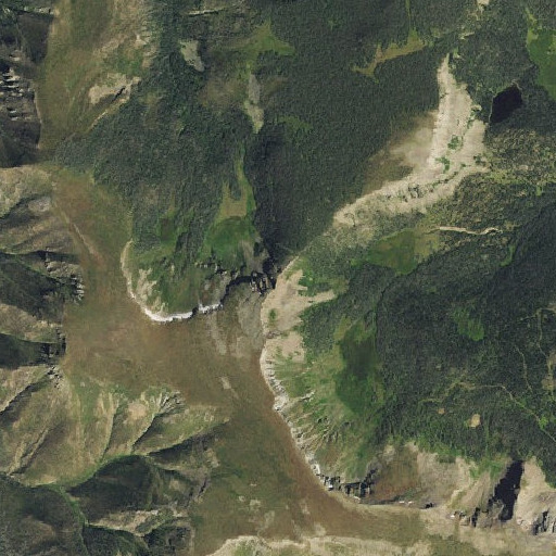 Aerial imagery of Stair Steps, CO