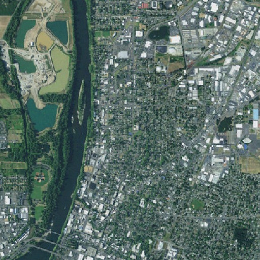 Aerial imagery of Highland Park, OR