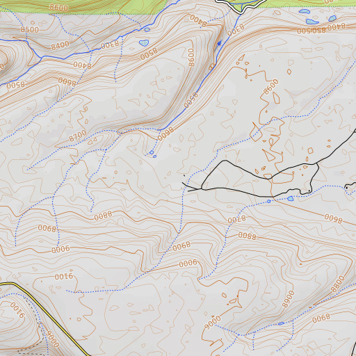 OpenTopoMap map of Dillard Cow Camp, CO