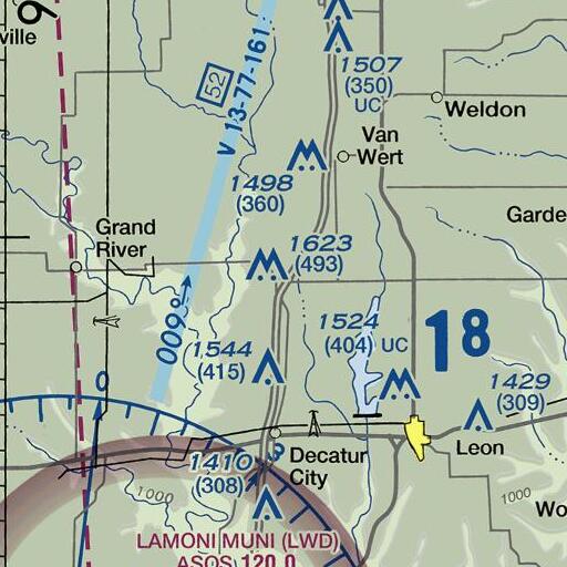 FAA VFR chart of Interchange 18, IA