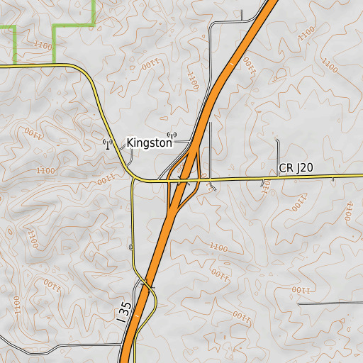 OpenTopoMap map of Interchange 18, IA