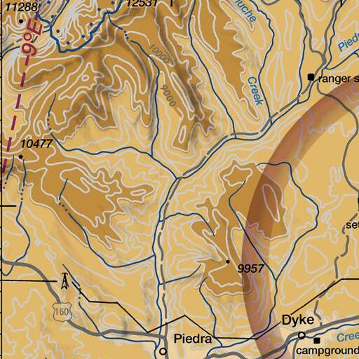 FAA VFR chart of First Fork Trailhead, CO