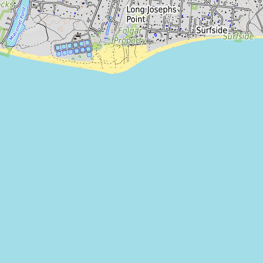 OpenTopoMap map of Surfside Beach, MA