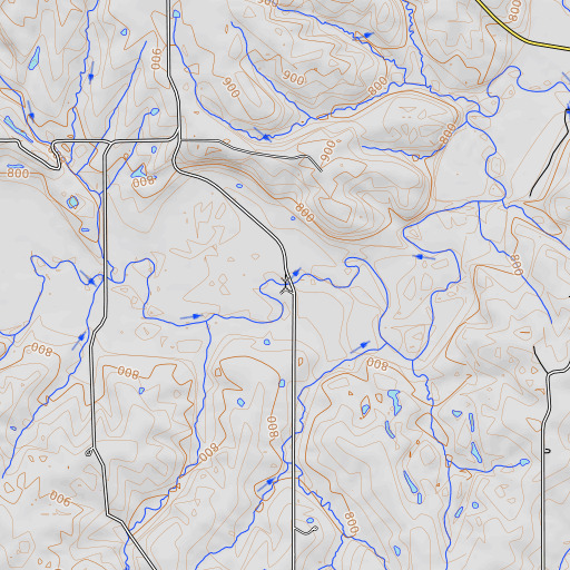 OpenTopoMap map of Hammond Bridge, IA