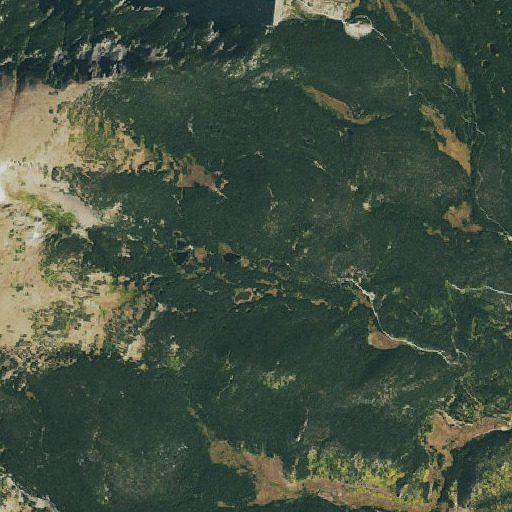 Aerial imagery of Rainbow Lakes Trail, CO
