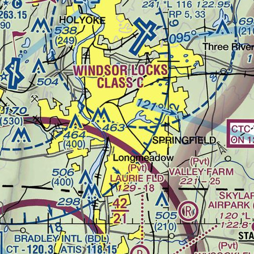 FAA VFR chart of Reed Hall, MA