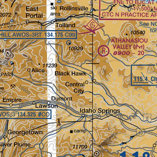 FAA VFR chart of Boodle Mine, CO