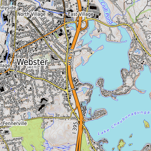 OpenTopoMap map of Beacon Pakr, MA