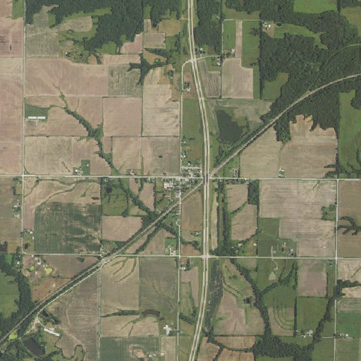 Aerial imagery of Argyle Post Office, IA