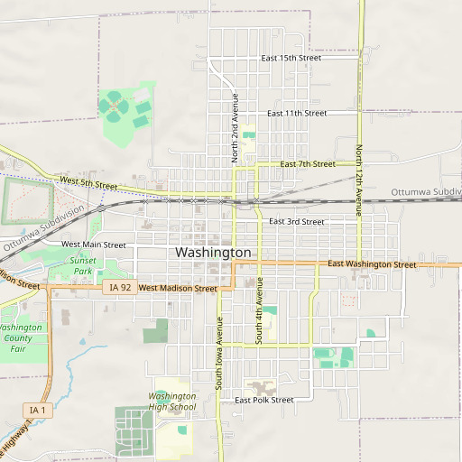 OpenStreetMap map of First Baptist Church, IA