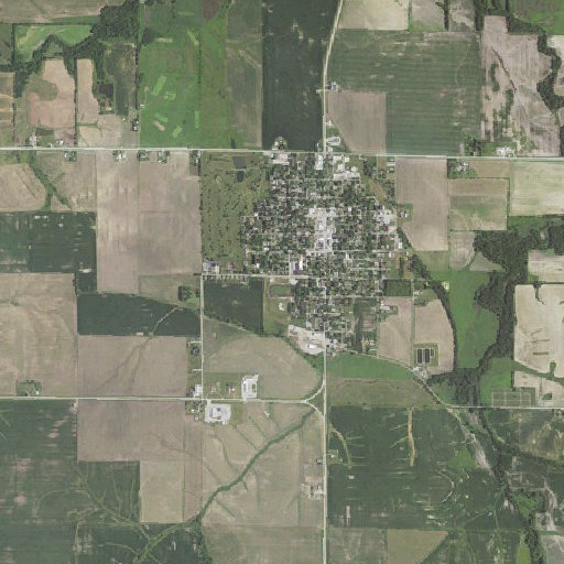 Aerial imagery of Winfield Post Office, IA