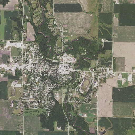Aerial imagery of Sac County Courthouse, IA