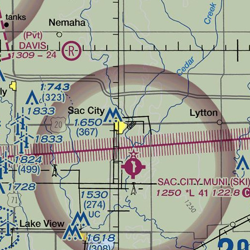 FAA VFR chart of Early Mansion, IA