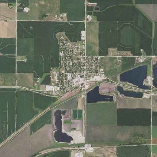 Aerial imagery of Wall Lake Library, IA