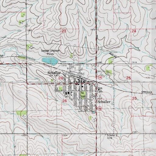 USGS 24K topo map of First Co-op Association Elevator, IA