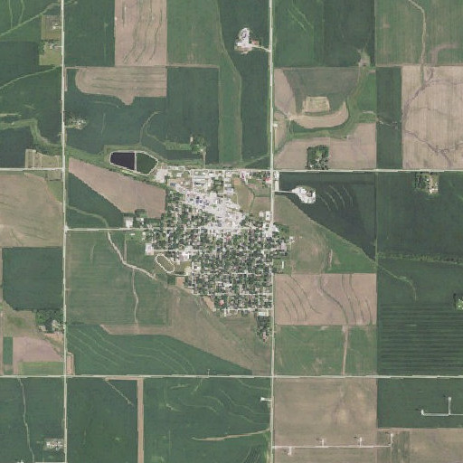 Aerial imagery of Schaller Post Office, IA