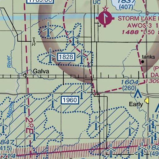 FAA VFR chart of Schaller - Crestland Elementary School, IA