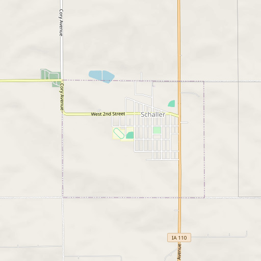 OpenStreetMap map of Schaller - Crestland Elementary School, IA