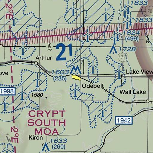 FAA VFR chart of Odebolt Public Library, IA