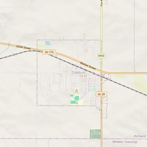 OpenStreetMap map of Odebolt Public Library, IA