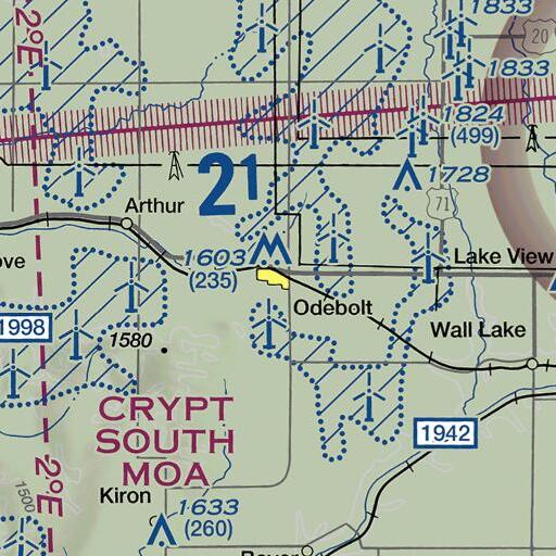 FAA VFR chart of Odebolt Post Office, IA