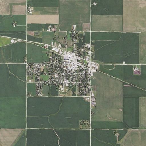 Aerial imagery of Odebolt Post Office, IA