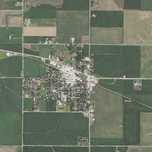 Aerial imagery of Farmers Co-op Elevator, IA
