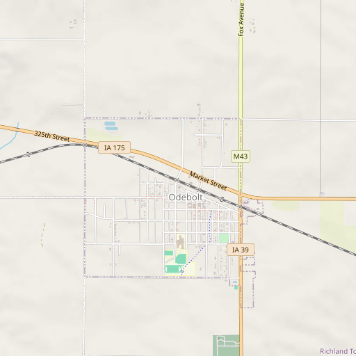 OpenStreetMap map of Odebolt, IA