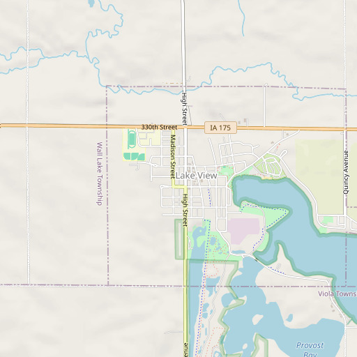 OpenStreetMap map of Lake View Museum, IA