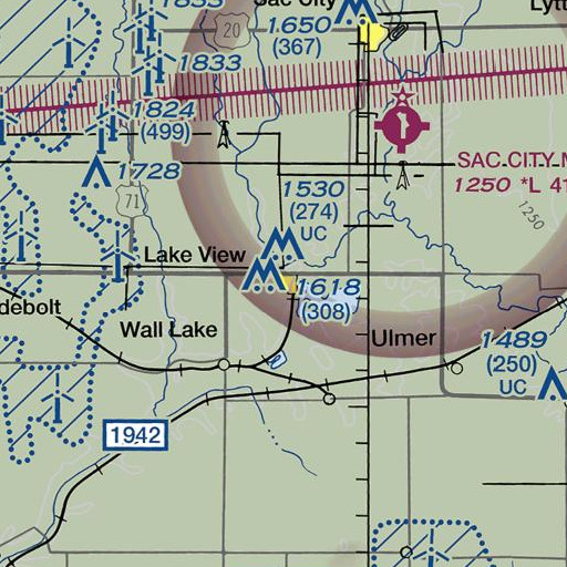 FAA VFR chart of Lake View Post Office, IA