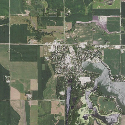 Aerial imagery of Lake View Post Office, IA