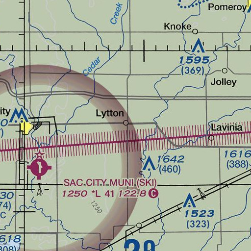 FAA VFR chart of Lytton Post Office, IA