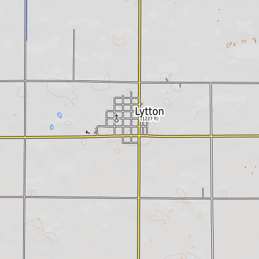 OpenTopoMap map of Lytton Post Office, IA