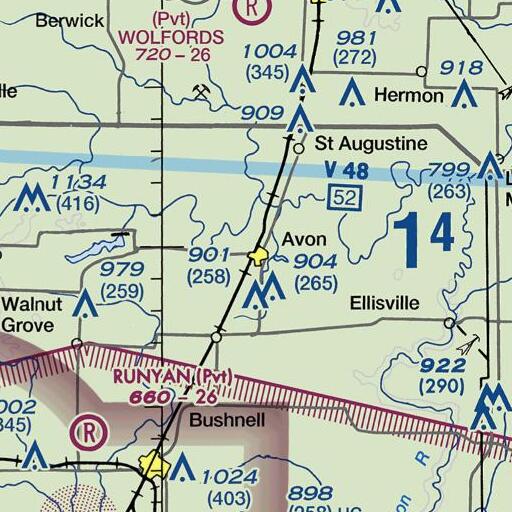 FAA VFR chart of Avon Public Library, IL