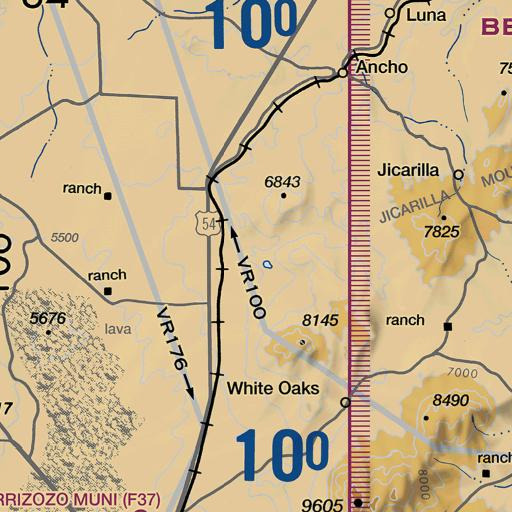 FAA VFR chart of Dunning Ranch, NM
