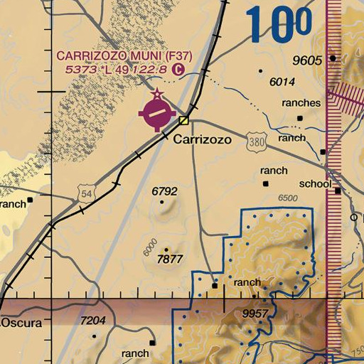 FAA VFR chart of Harkey Windmill, NM