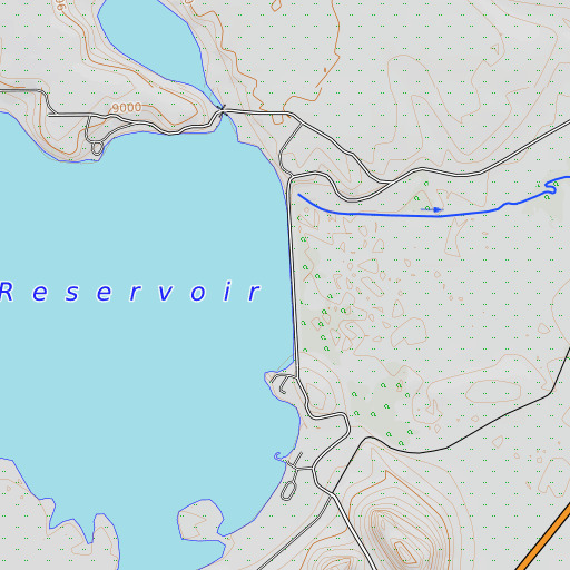 OpenTopoMap map of Antero Dam, CO