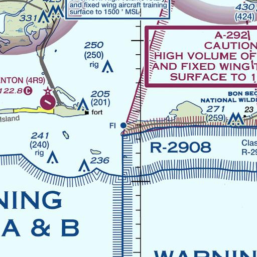 FAA VFR chart of Fort Morgan Airport (historical), AL