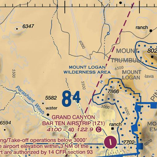 FAA VFR chart of Brown Knoll, AZ