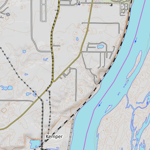OpenTopoMap map of Prugh Farm Plot, IA