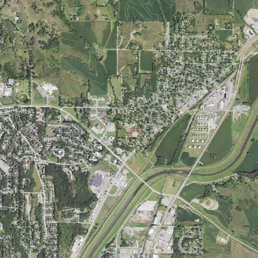 Aerial imagery of Leeds Elementary School, IA