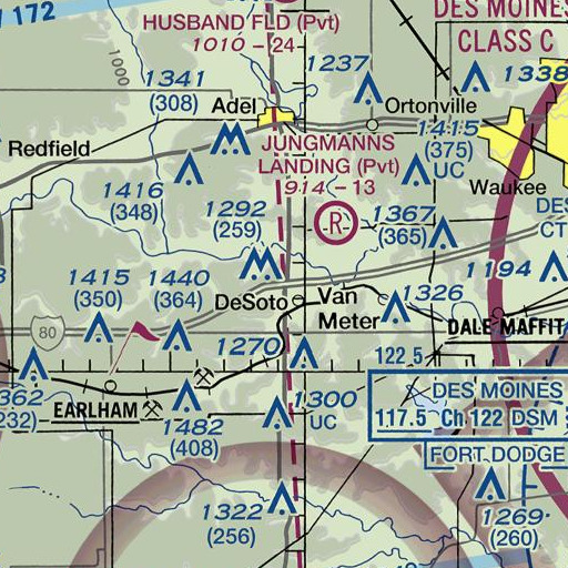 FAA VFR chart of Interchange 110, IA