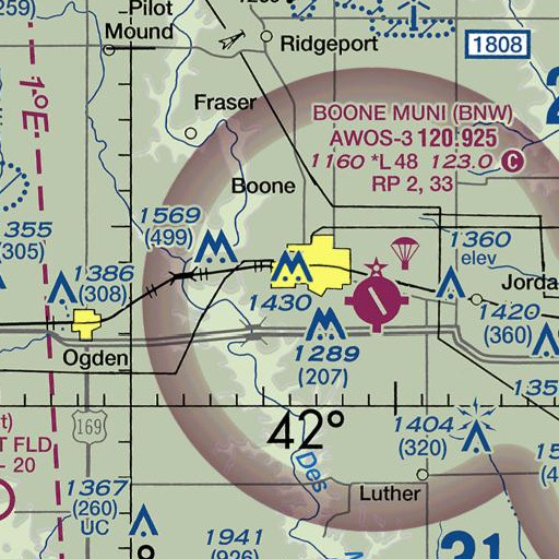 FAA VFR chart of Boone County Courthouse, IA