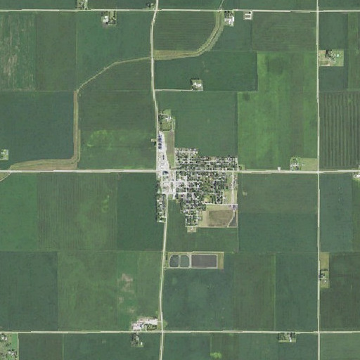 Aerial imagery of Badger Post Office, IA